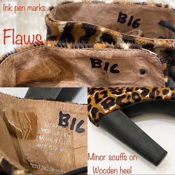 JEFFREY CAMPBELL Lita Fur Leopard Platform Boots Size 6 - Picture 15 of 16